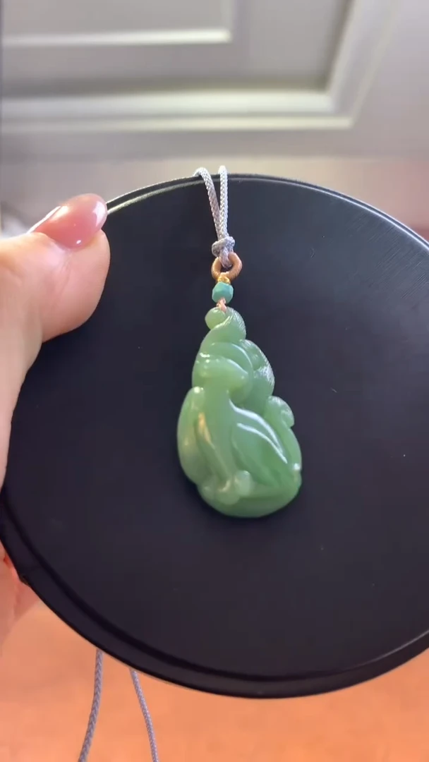 未镶嵌和田玉挂件碧玉九尾狐