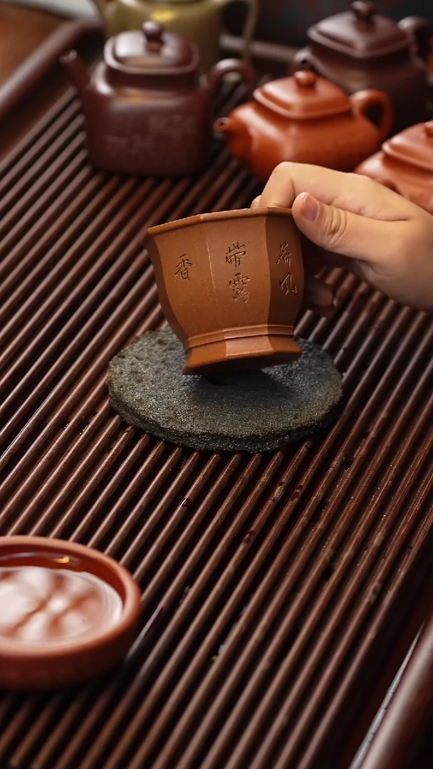 茶杯紫砂非遗茶器-荷风