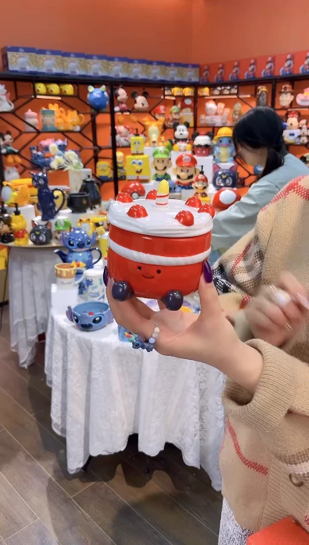 瓷片@@蜡烛蛋糕陶瓷水杯
