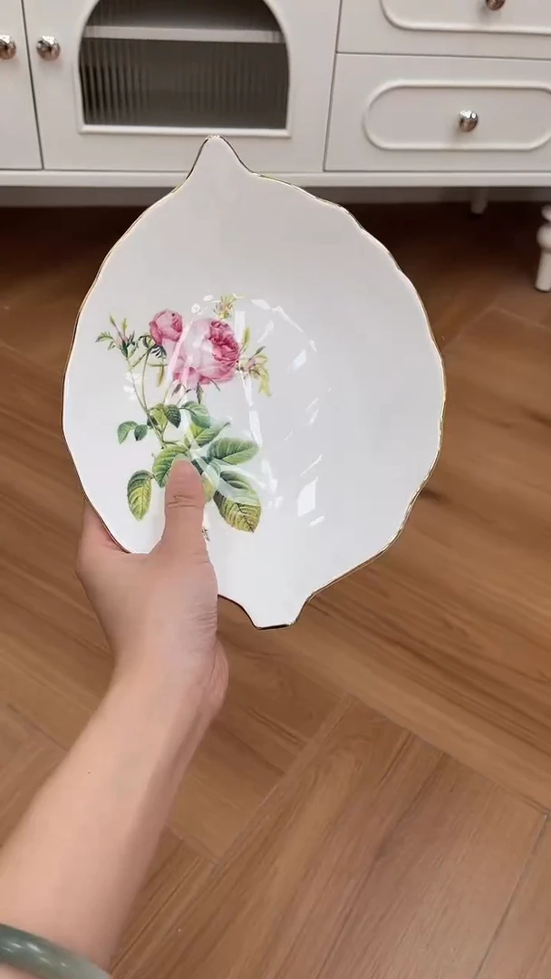 杯玫瑰高骨骨瓷微瑕不退换大叶盘