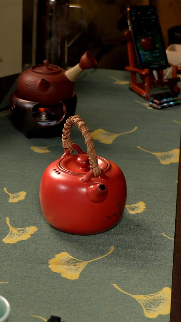 茶具独**下喜上眉梢壶+炉 微瑕