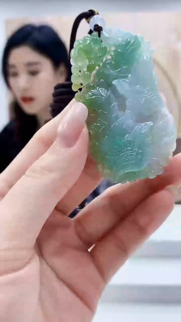 定制翡翠未镶嵌4829lr-毛货挂件41