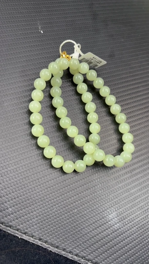项链未镶嵌和田玉且末近矿微色差黄底青白卡10*48颗