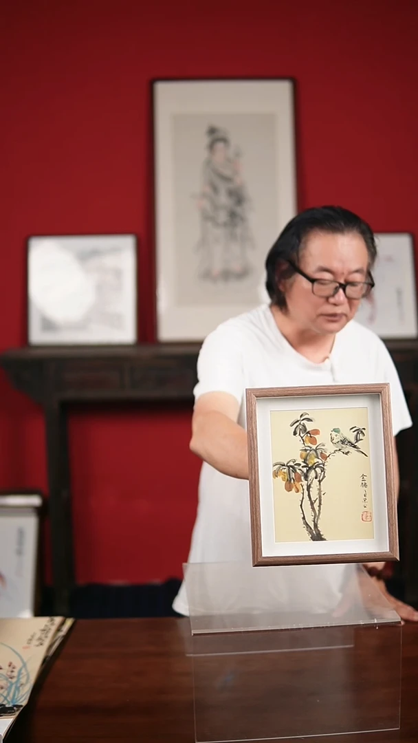 国画手写手绘-10寸摆台