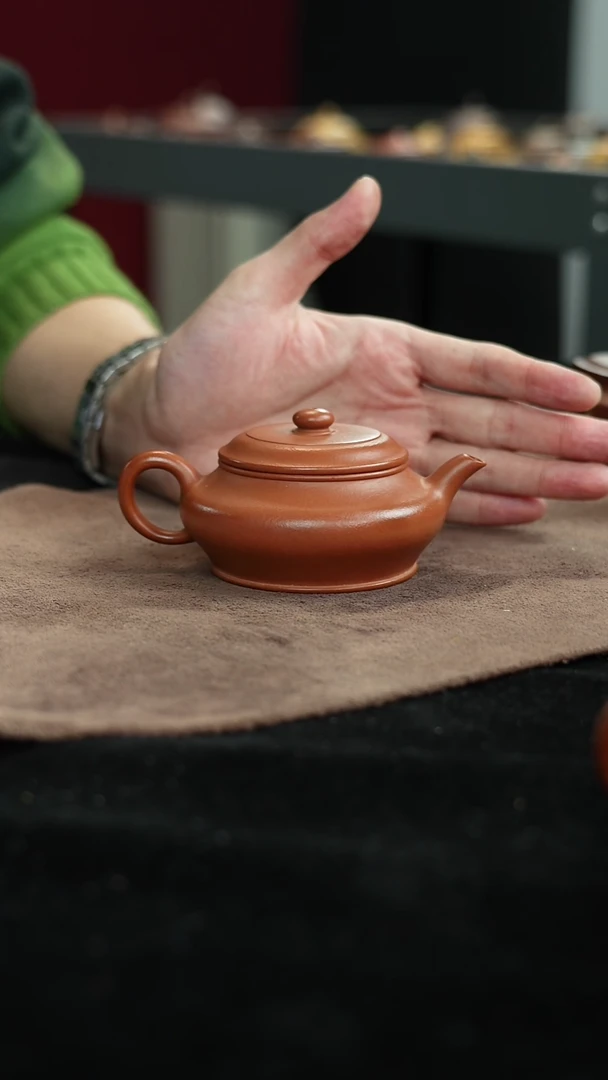 茶壶朱泥橙*张涵涛全手