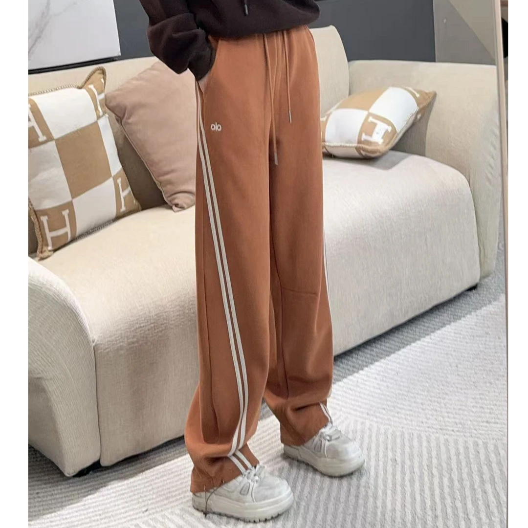 【风行轨迹】2025秋冬新款设计师时尚加绒潮牌休闲卫裤H6256