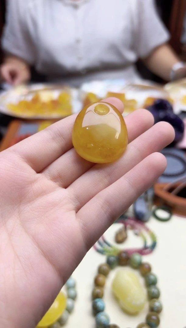 未镶嵌蜜蜡裸石蜜蜡水滴配饰GW5.23g