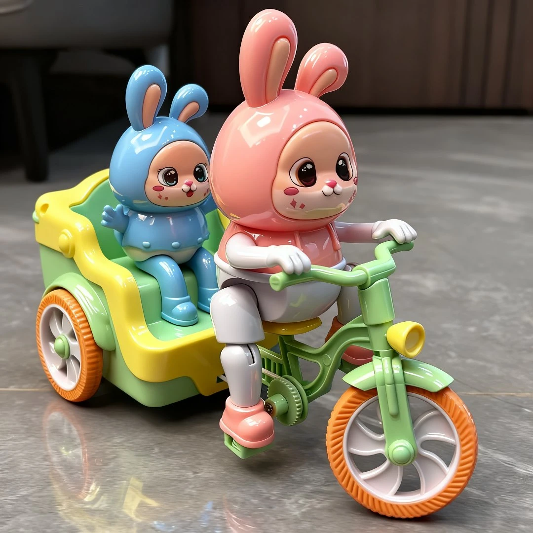 儿童生日礼物电动小兔子瞪三轮车玩具男孩女孩1-2岁3婴儿益智早教