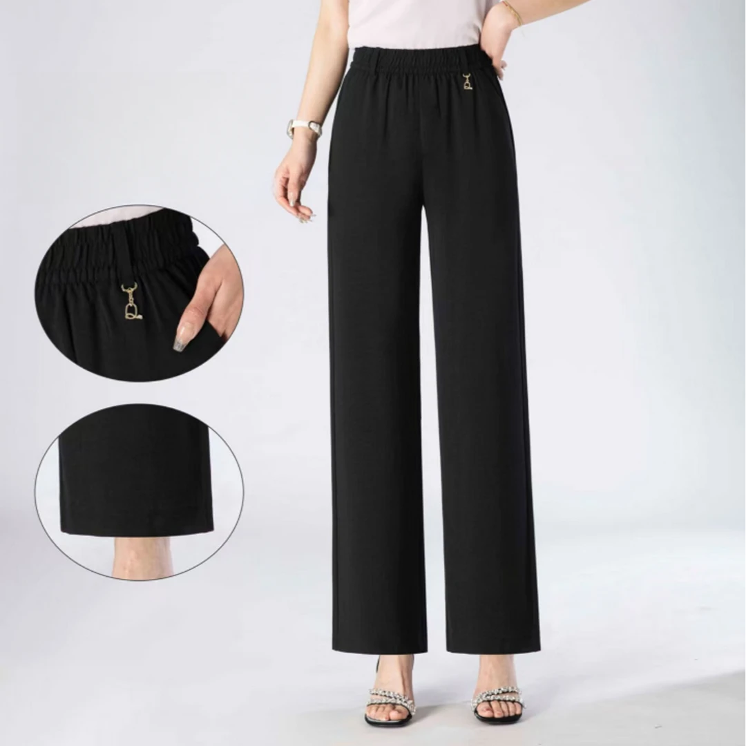 2523#夏季薄款直筒裤休闲裤女宽松显瘦时尚女裤