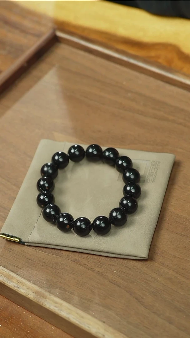 【闪购商品】紫金鼠手串黑金正圆光珠12+