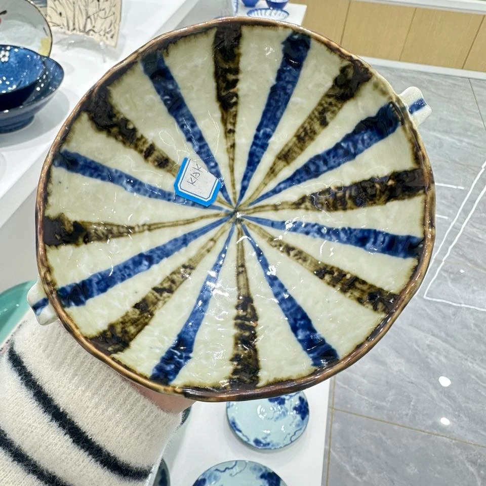 内山窑双耳十草小钵凉菜家用陶瓷餐具日式TZRC1112