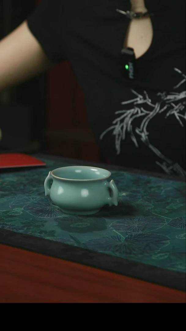 双耳杯 仿古釉 支钉 不开片 一级品