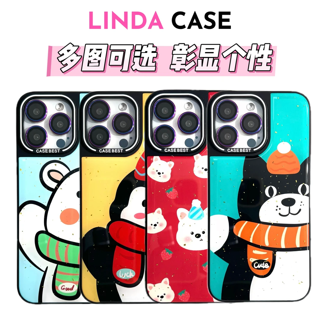 「滴胶壳」适用于iPhone13-16Promax可爱卡通冬季款15promax防摔壳