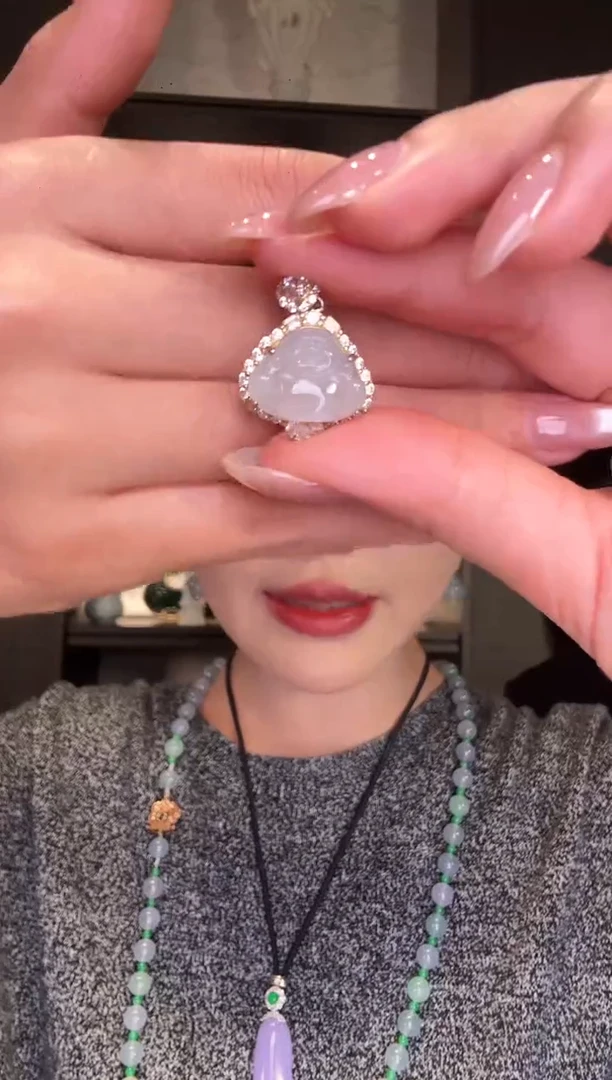 颈饰银S925镶嵌翡翠25