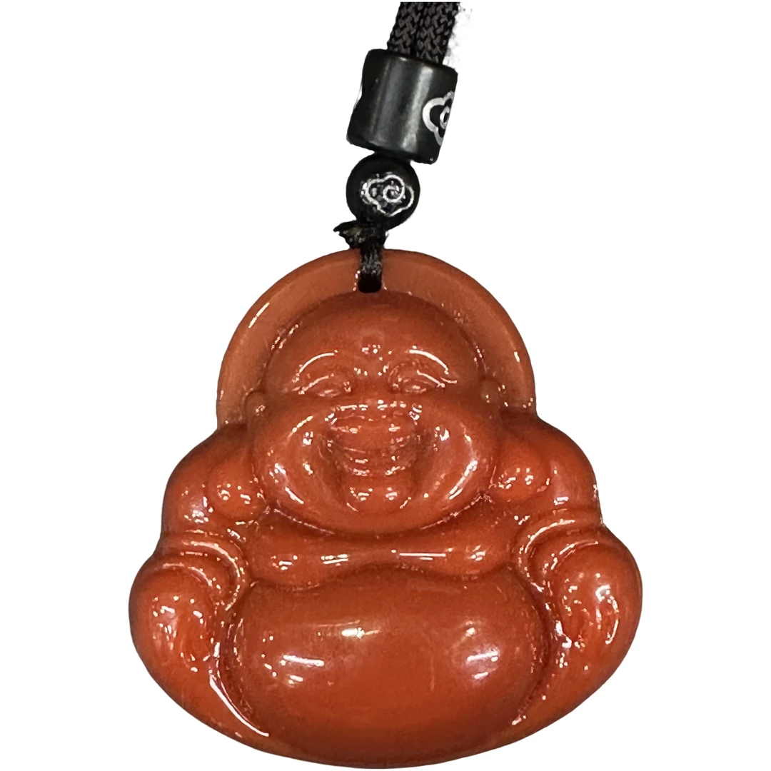 E032轻奢 灵 芝 红 佛公吊坠 多样性发其一