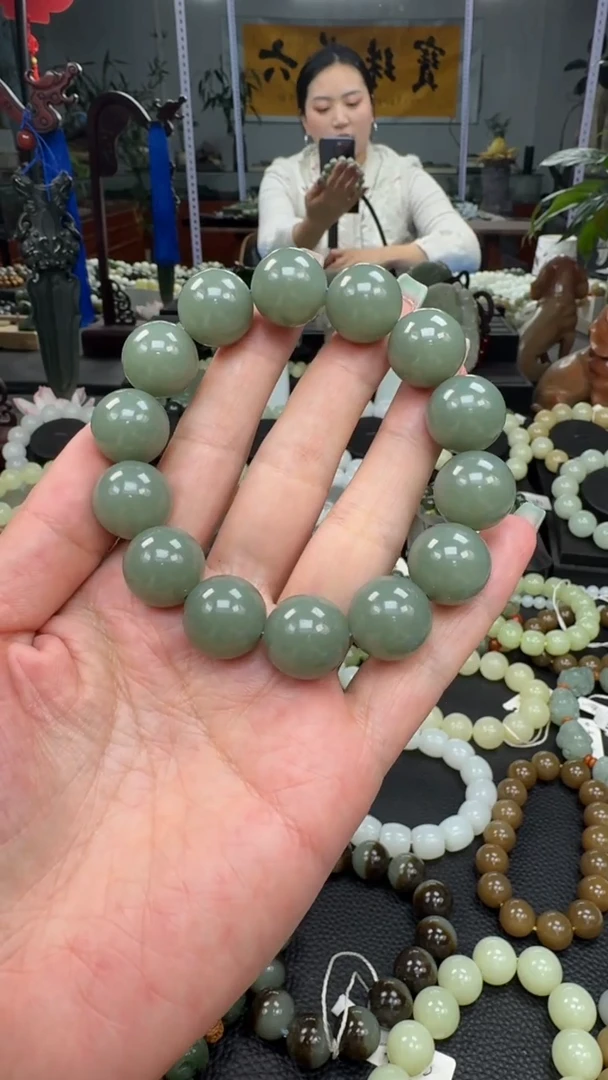 未镶嵌手串和田玉新疆且末蓝卡16