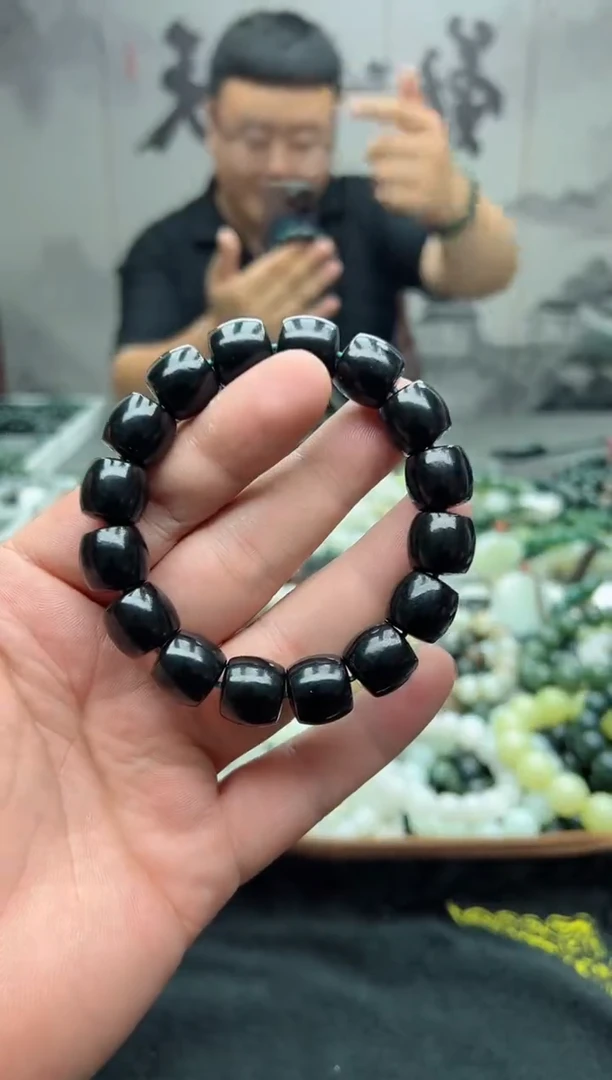 手串未镶嵌和田玉新疆塔县黑青14