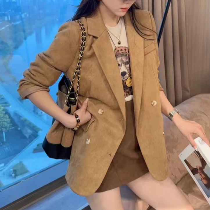 老钱风秋季百搭设计感小西装外套女2025新款时尚韩版休闲显瘦西服