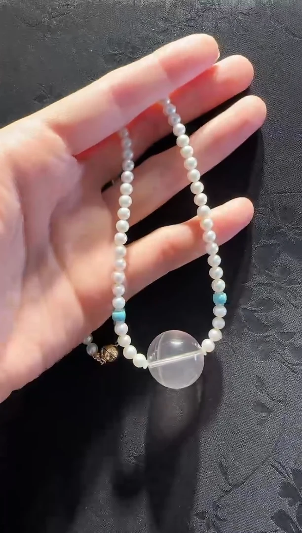 未镶嵌手串水晶珍珠款