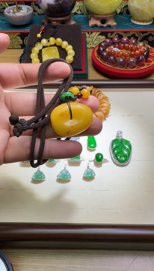 琥珀颈饰未镶嵌多样性发一件 346