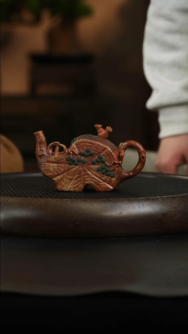 茶壶紫砂50 树桩壶