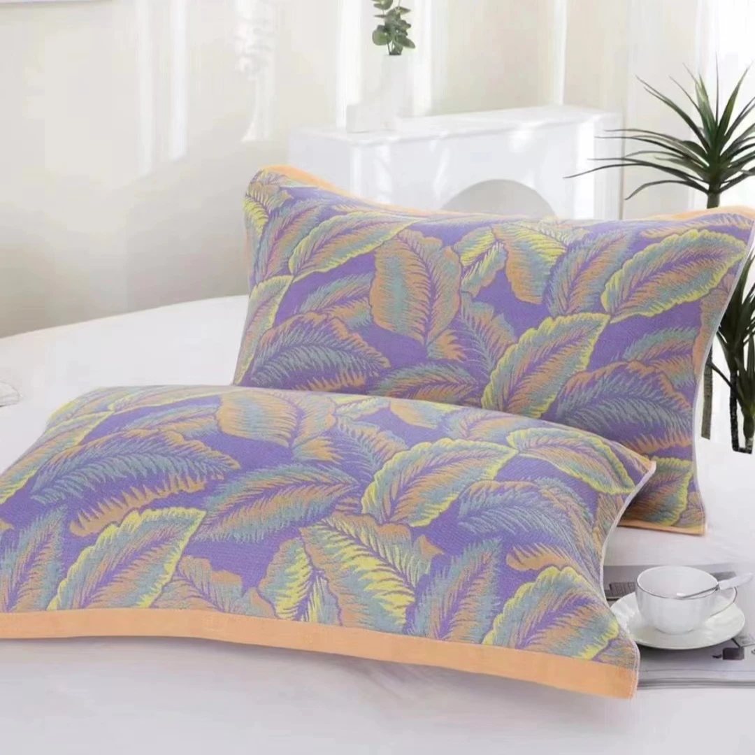 【芭蕉叶】52*78cm棉纱布柔软舒适枕巾一对两只