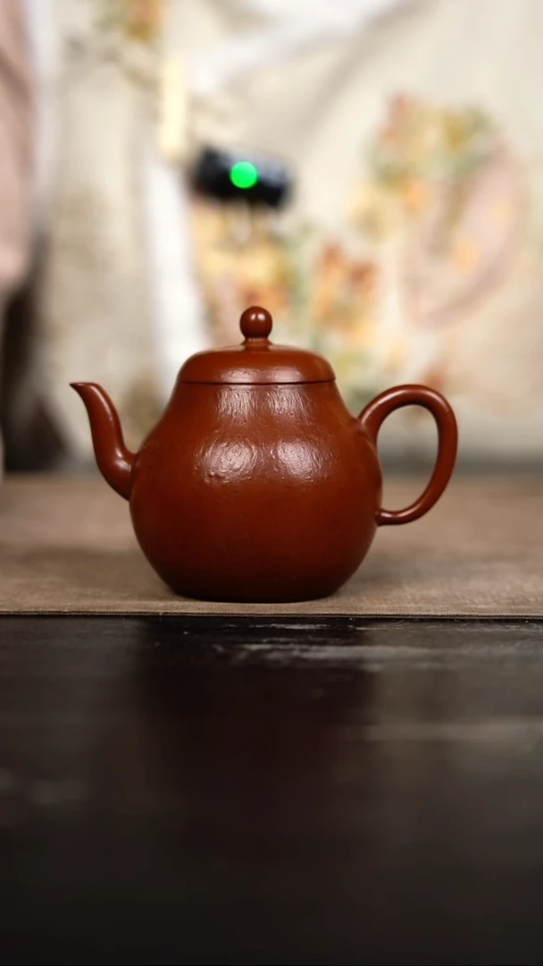 茶壶紫砂老朱泥梨形