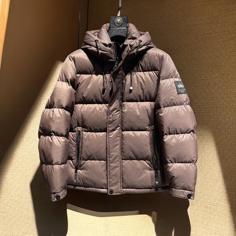 维斯克纳羽绒服冬季时尚休闲连帽白鸭绒外套男装保暖百搭显瘦新款