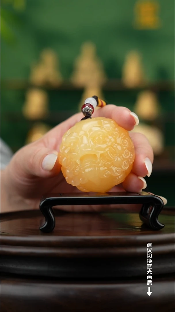 玉【醒狮貔貅】天然玉石手把件