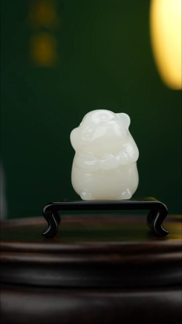 玉【鼠来宝】天然玉石摆件