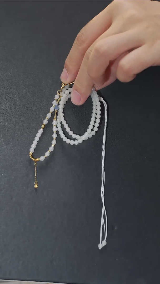 手链18K金镶嵌和田玉手串