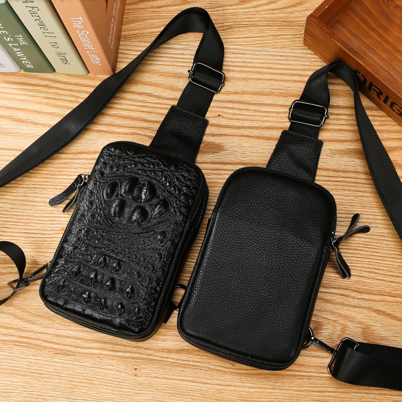 男士真皮胸包单肩包斜挎包手提包（直播间为准）