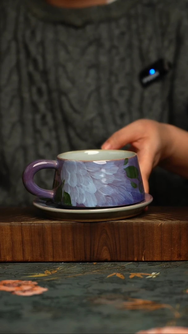 瓷片釉下彩手工手绘同款陶器