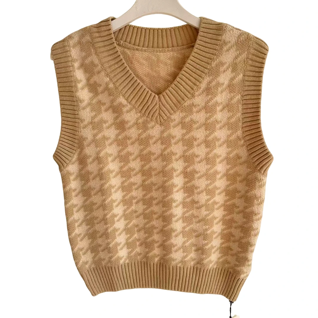 039马甲女秋冬外穿针织背心上衣