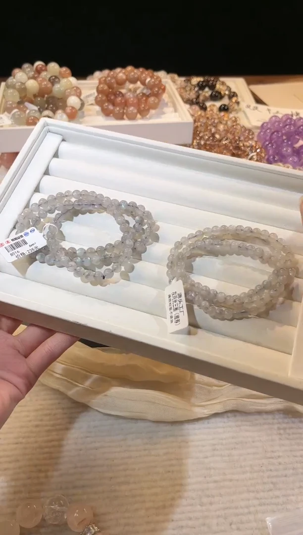 合成欧泊未镶嵌多样性发一灰月光6mm+