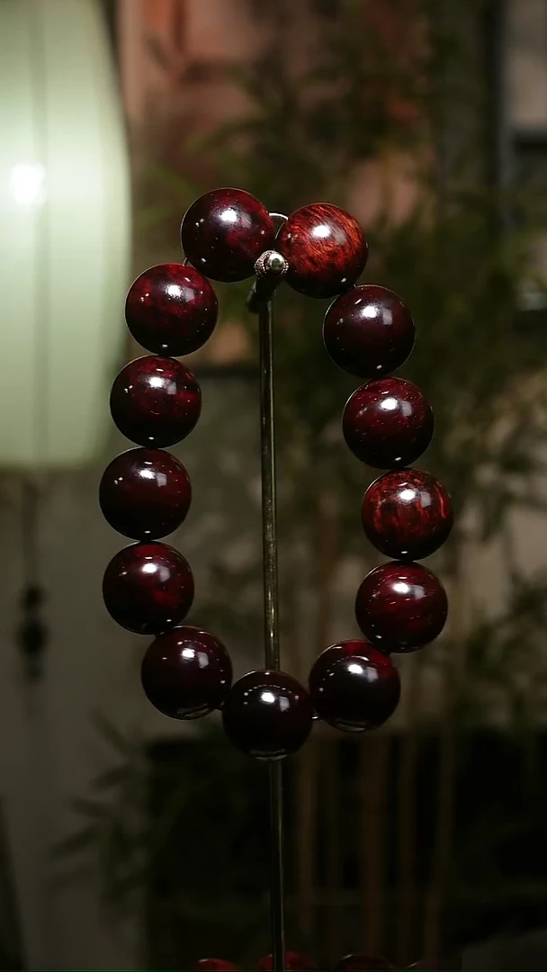 降真香手串/手链海南红降1.8cm黑飘红