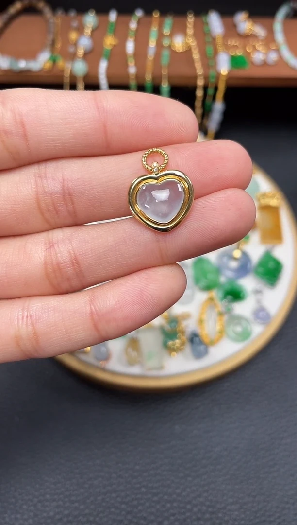 【闪购商品】翡翠吊坠(不含链)18K金镶嵌一个  JK359