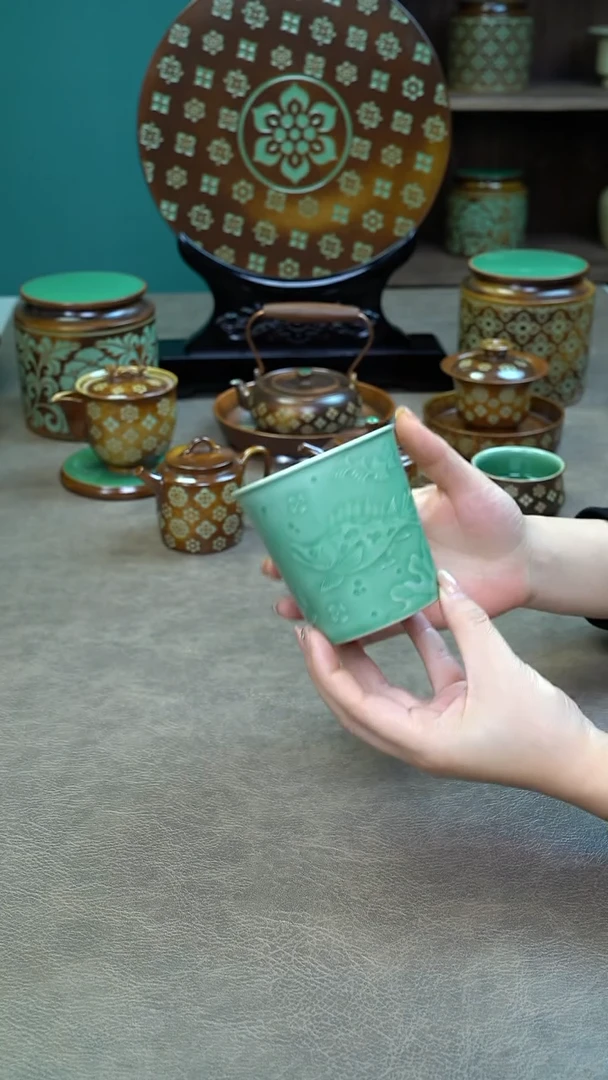 【闪购商品】龙泉青瓷手工主人杯可乐杯