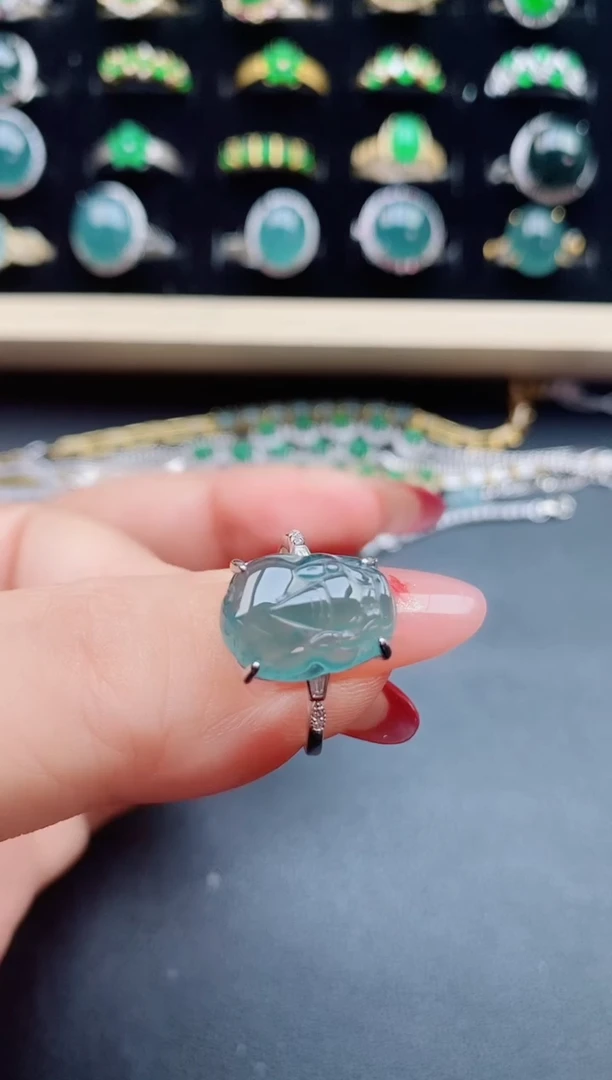 【闪购商品】翡翠戒指银S925镶嵌321321