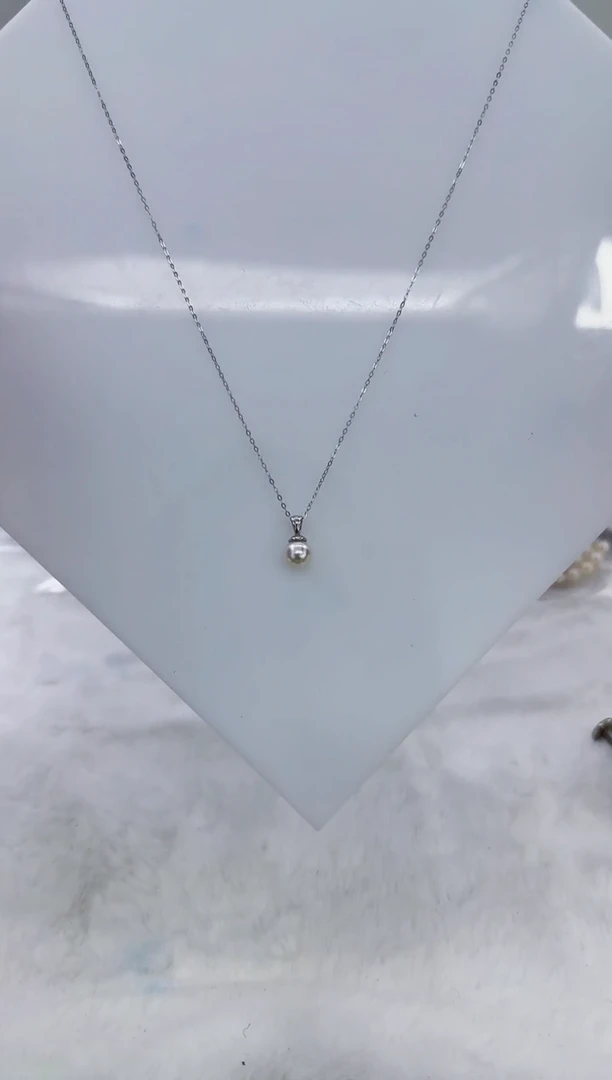 银S925镶嵌海水珍珠DA海水珍珠吊坠7-8 c1258