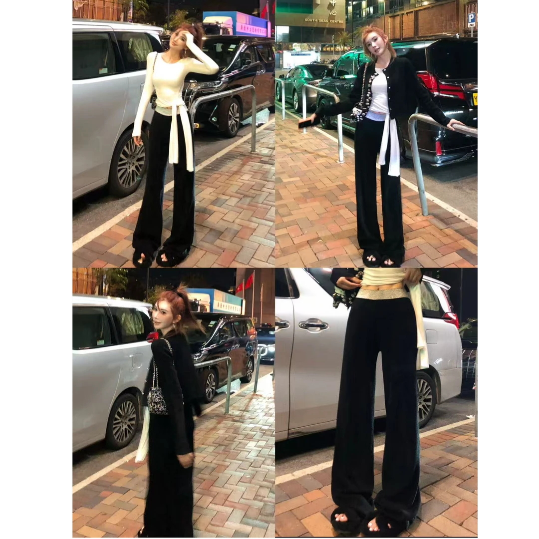 婉君【梨形神裤】秋季新款早秋拼接腰头显瘦休闲裤LWJ25C3K3176