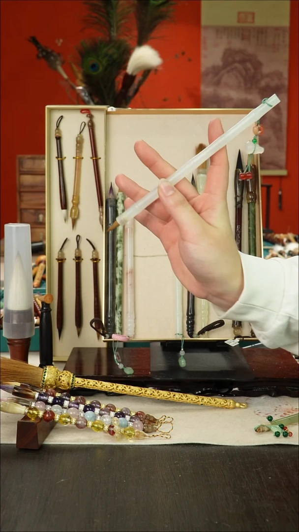 146号闪孤品高货毛笔链接 清水试笔 蘸墨不退