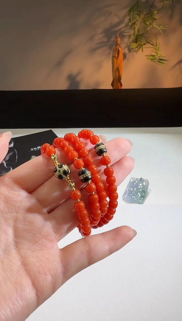 【闪购商品】南红玛瑙珠串未镶嵌【鑫鑫】金珠小于0.5