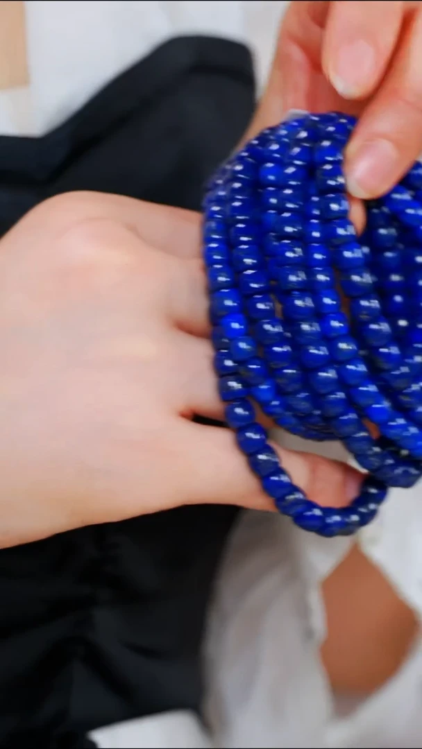 青金石未镶嵌项链12【】多样性发一珠径7.2