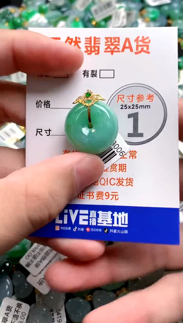 颈饰18K金镶嵌翡翠0631676666