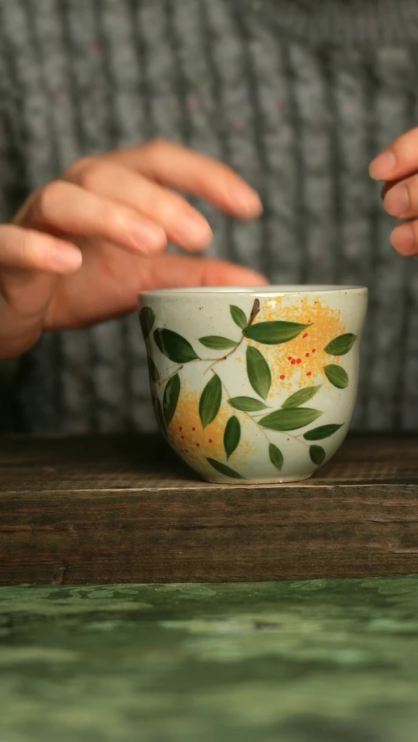 陶瓷青诗集手工手绘瓷器