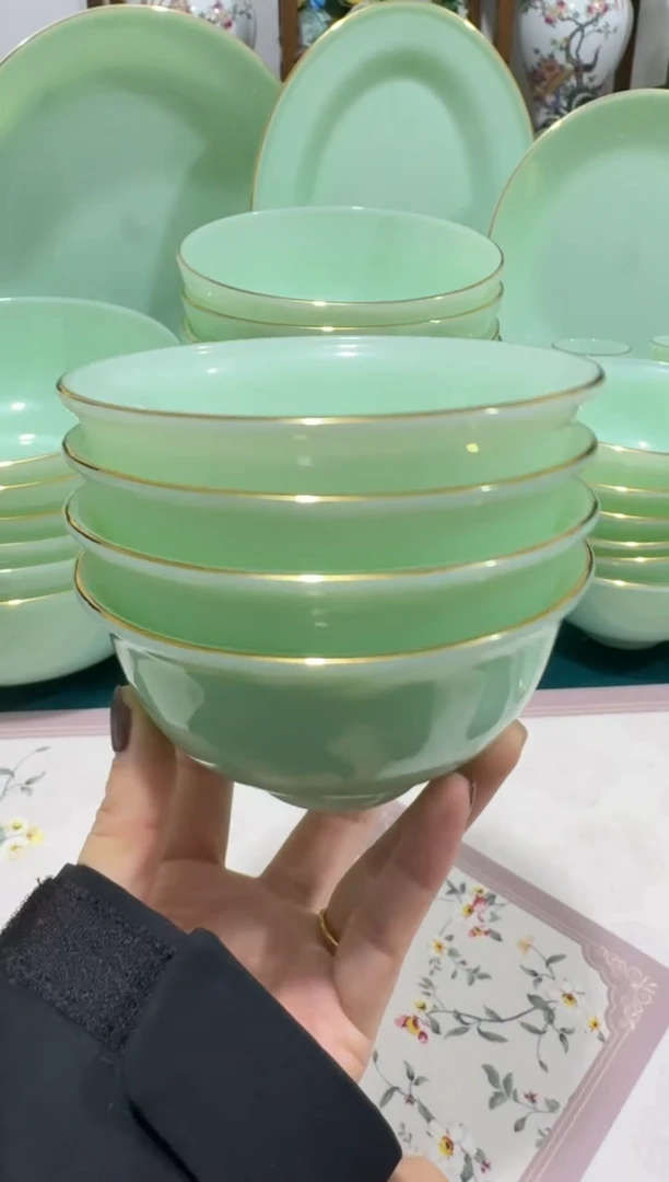 4.5英寸玉瓷碗4个口径11.5厘米