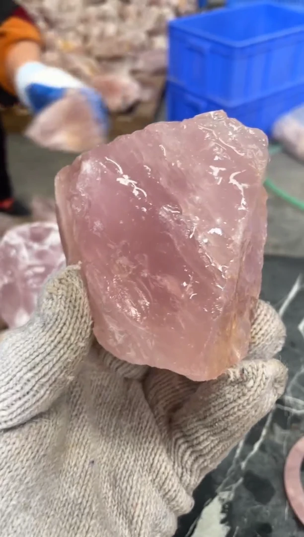 【闪购商品】芙蓉石原石未镶嵌天然粉水晶原石摆件