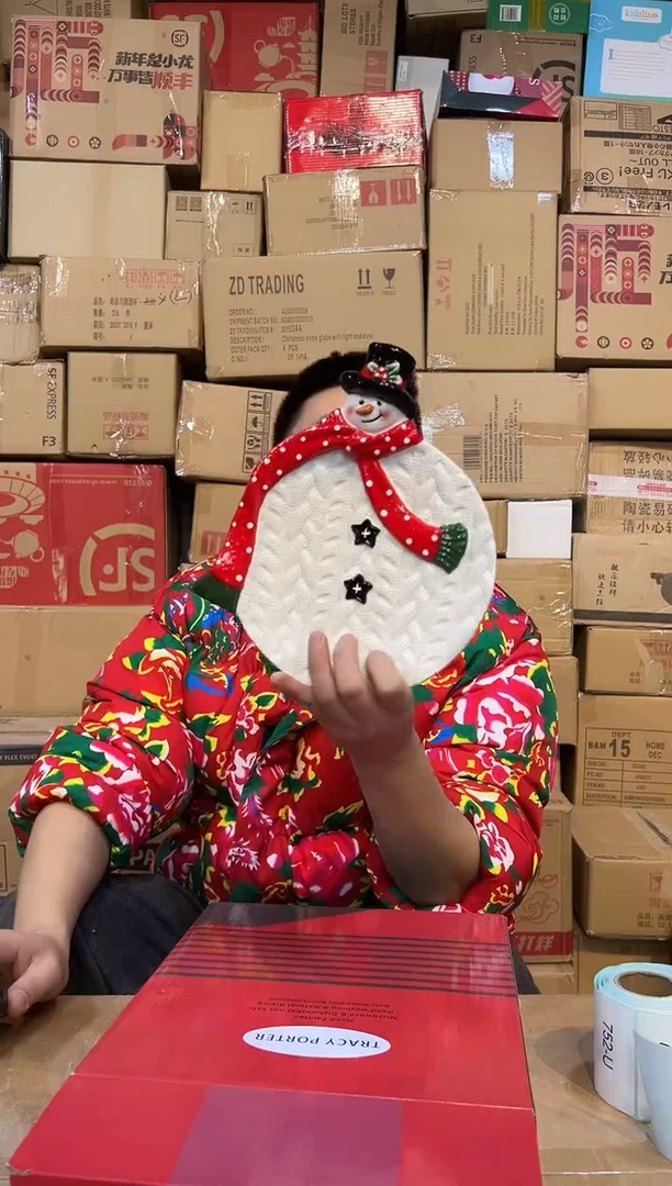 【闪购商品】其他特雷西原盒雪人盘子A