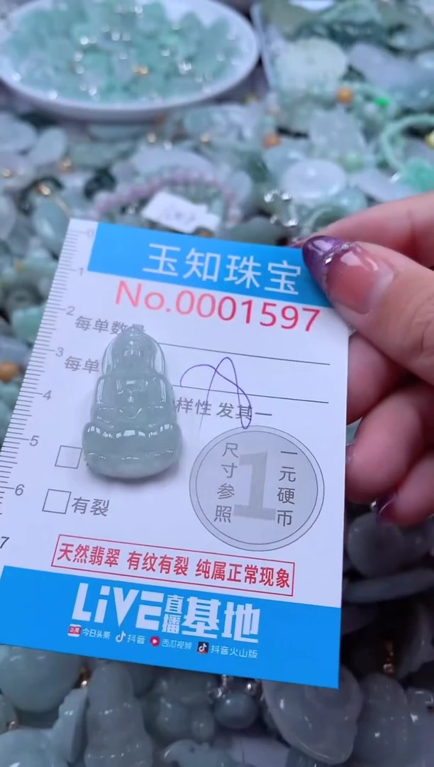 翡翠未镶嵌吊坠(不含链)1598